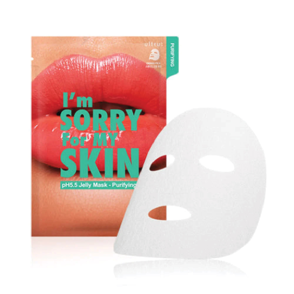 I'm Sorry For My Skin, pH 5.5 Jelly Mask Purifying, Gentle purifying jelly mask for sensitive skin