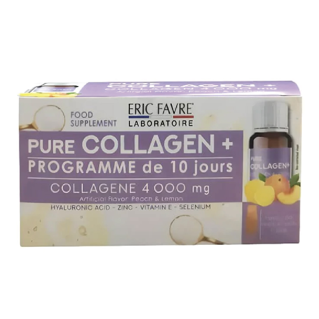 Pure Collagen+, Collagen Protein Shots, Collagen supplement for skin and joint health, 10 shots