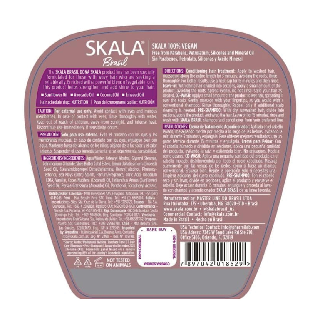 Skala Expert, Dona Skala Hair Treatment Conditioning Cream, Deep conditioning hair treatment cream, 1000g