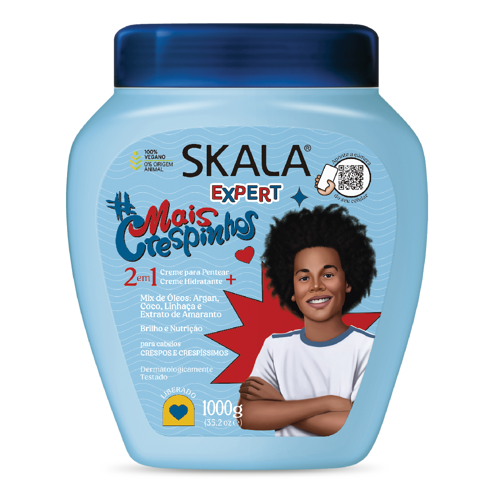 Skala, Mais Crespinhos Hair Treatment Cream, Nourishing cream for tight curly hair, 1000g
