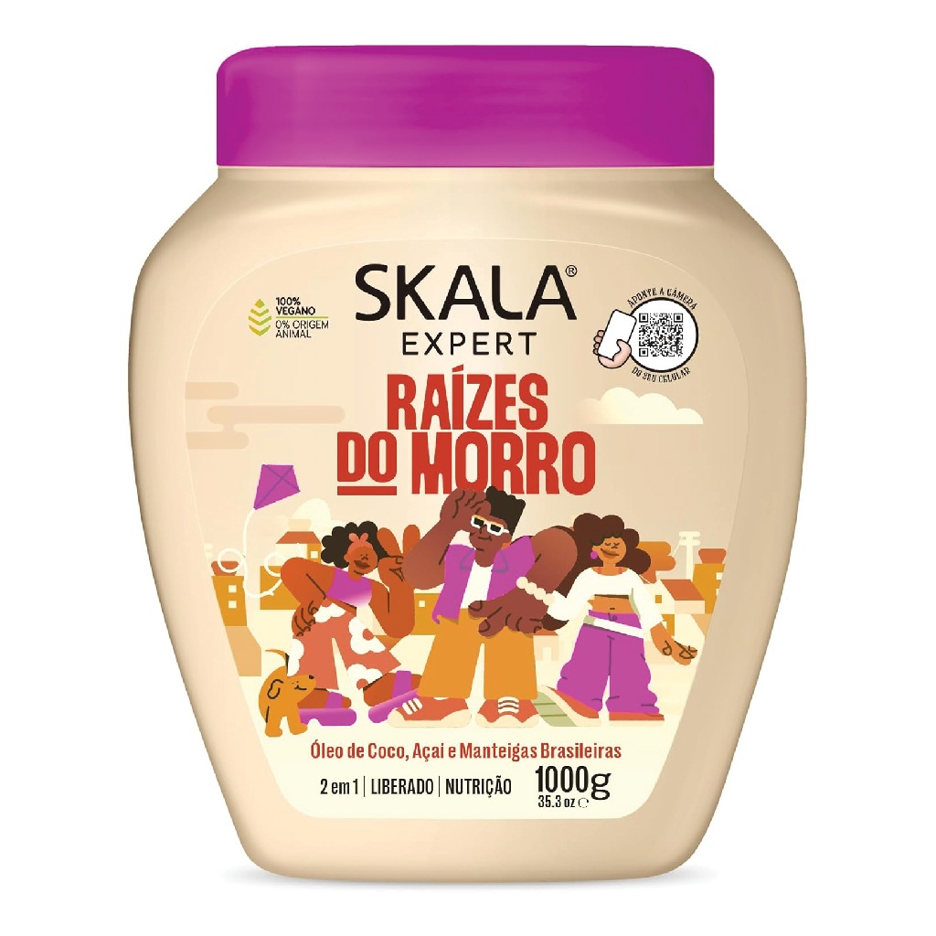 Skala, Raizes Do Morro Hair Treatment Conditioning Cream, Strengthening hair treatment with natural roots extract, 1000g