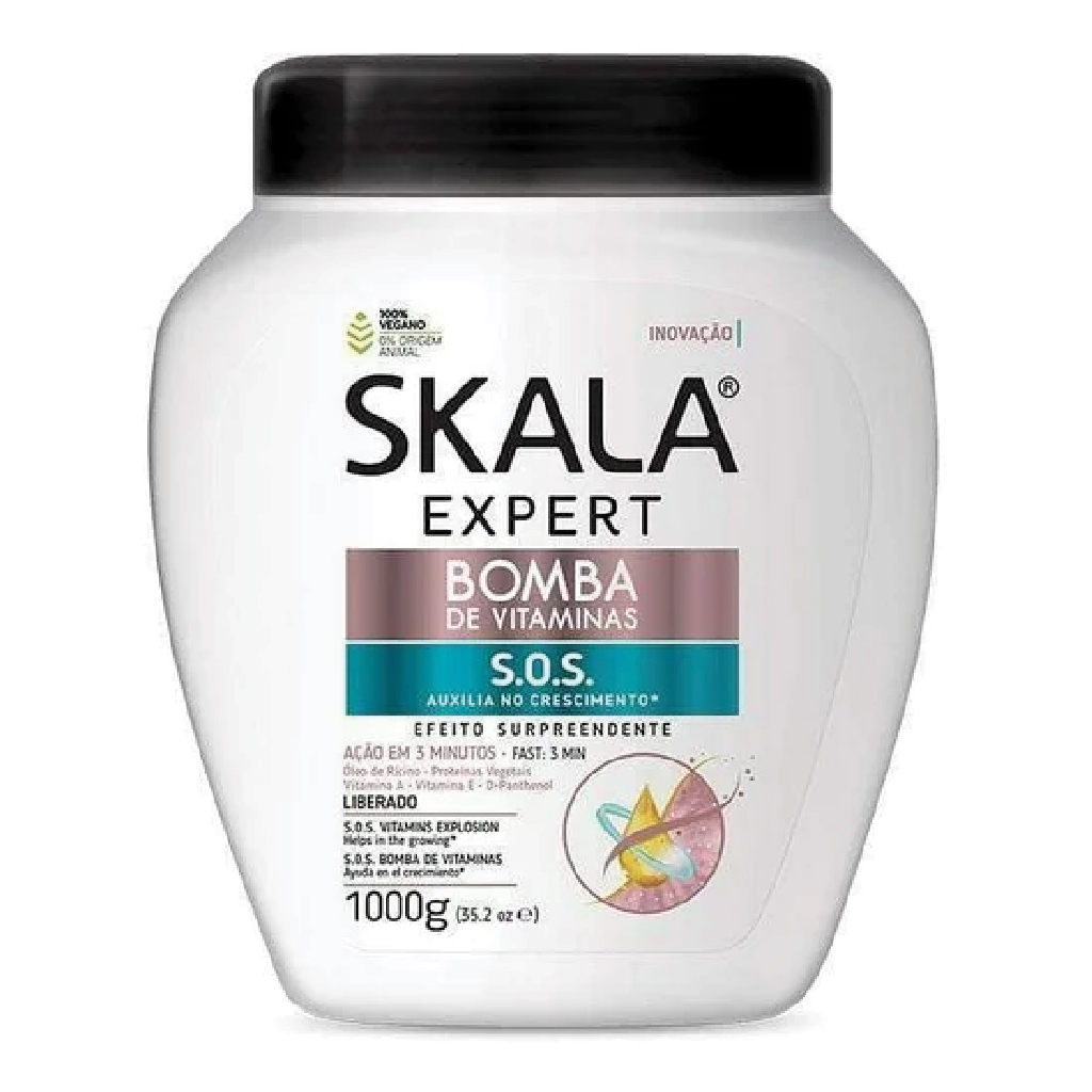 Skala Expert, Bomba De Vitaminas Hair Treatment Cream, Vitamin-enriched hair repair cream, 1000g