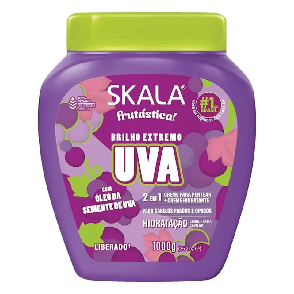 Skala, Fruitastica Hair Treatment Cream Grape, Hydrating and revitalizing grape hair cream, 1000g