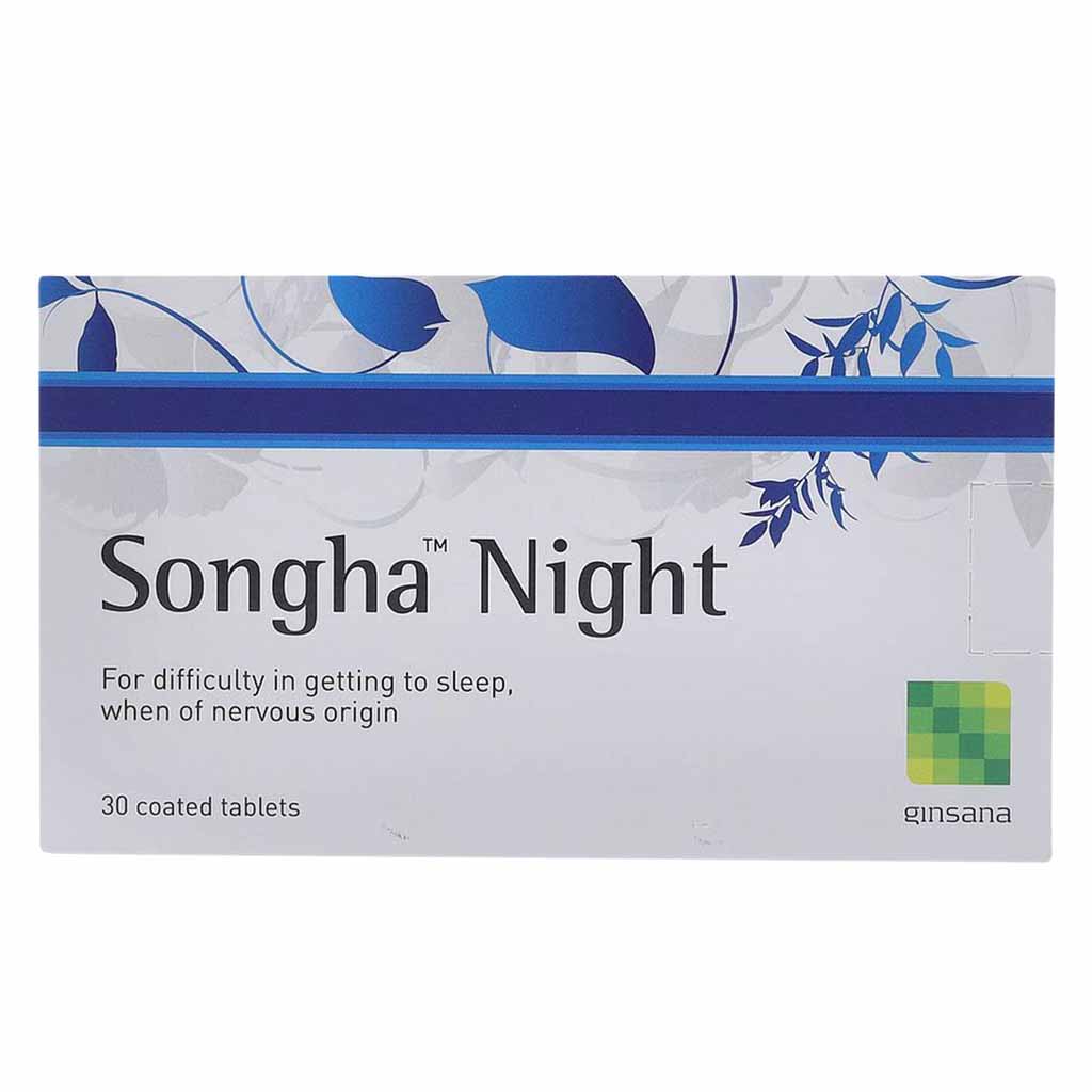 Songha, Night Tablets, Herbal supplement for restful sleep, 30 tablets