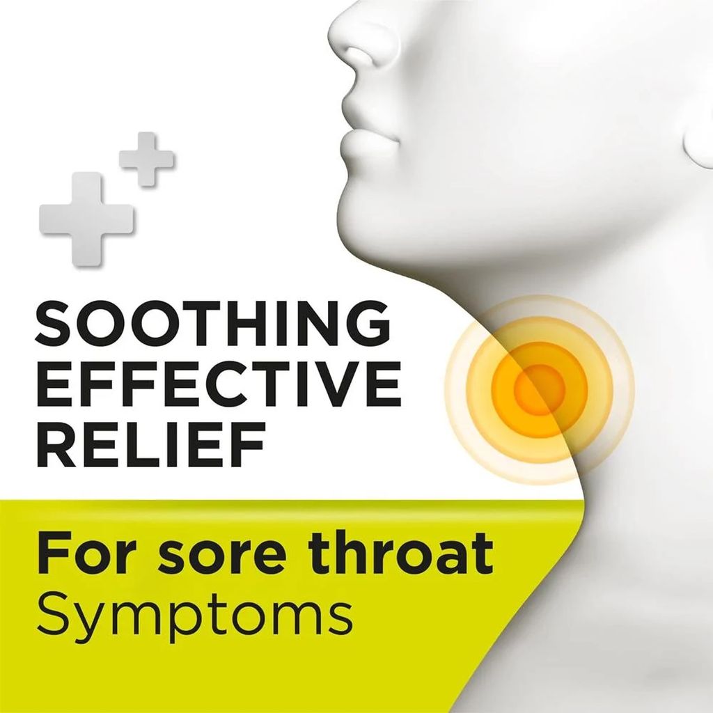 Strepsils, Lemon Sugar Free Lozenges, Soothing lemon flavored sugar-free throat lozenges, 16 lozenges