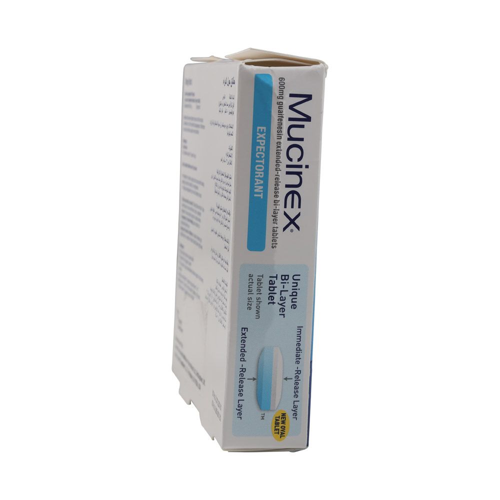 Mucinex, 600mg Tablets, Expectorant tablets for chest congestion relief, 20 tablets