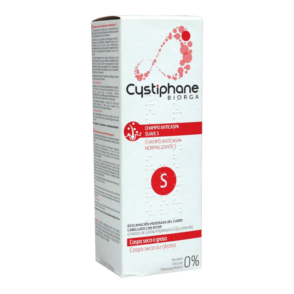 Biorga, Cystiphane Antidandruff Shampoo S, Shampoo for dandruff and scalp care, 200ml