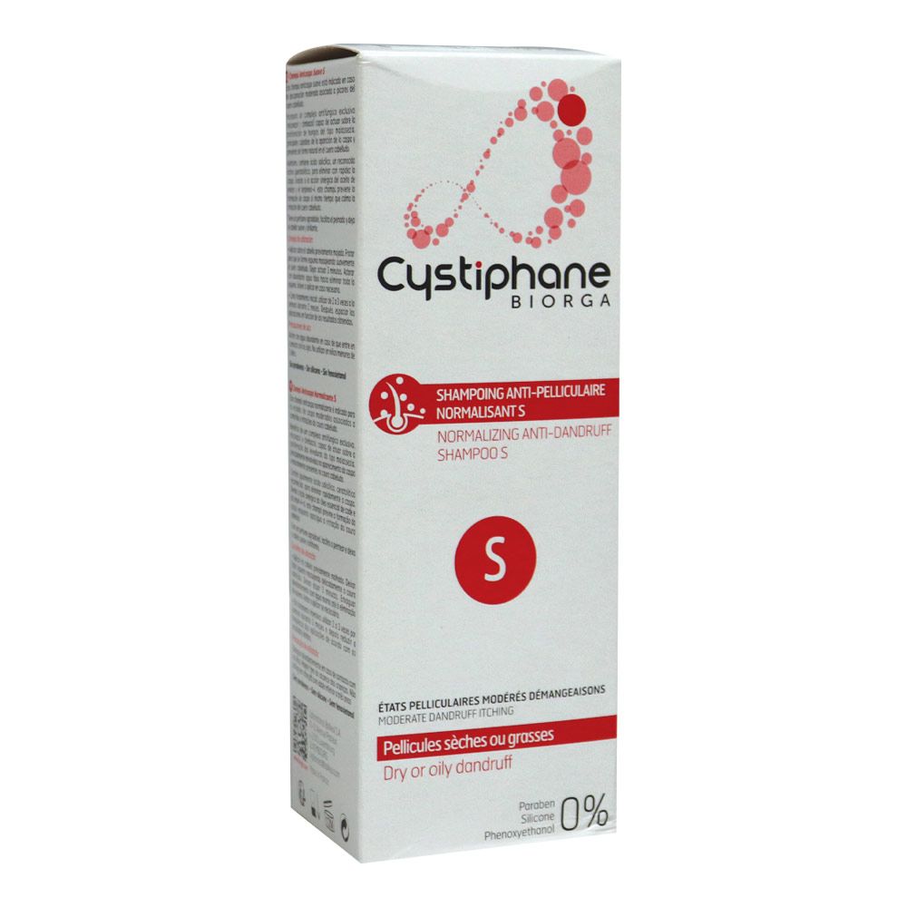 Biorga, Cystiphane Antidandruff Shampoo S, Shampoo for dandruff and scalp care, 200ml