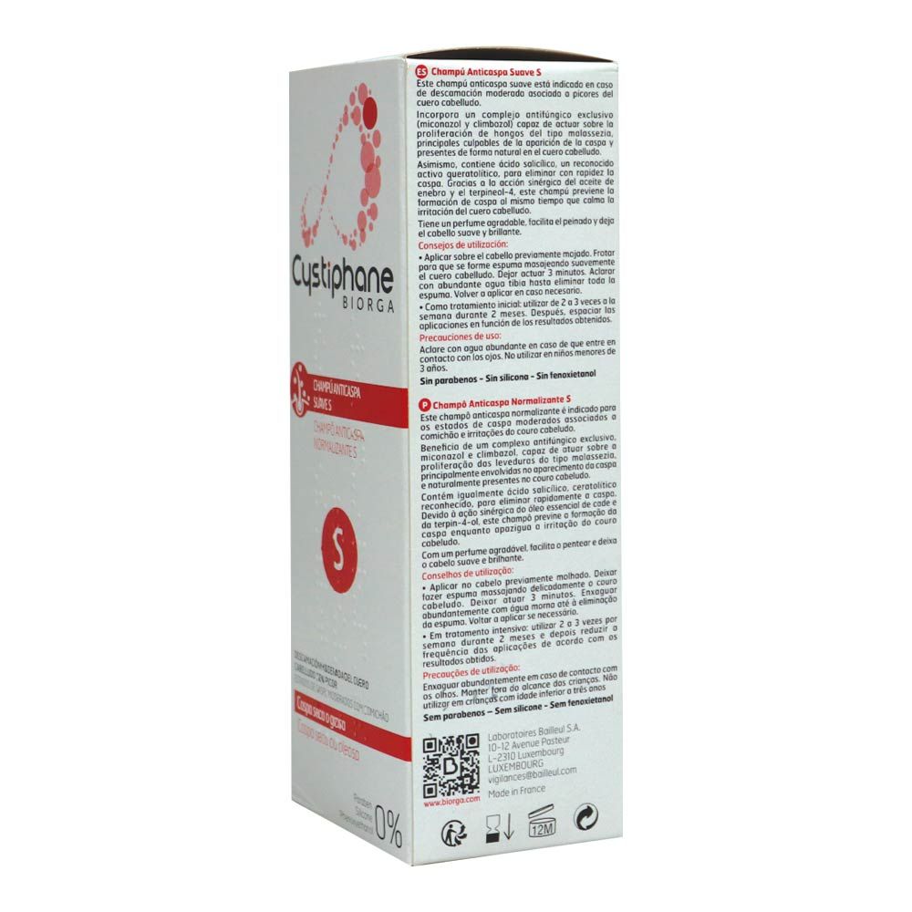Biorga, Cystiphane Antidandruff Shampoo S, Shampoo for dandruff and scalp care, 200ml