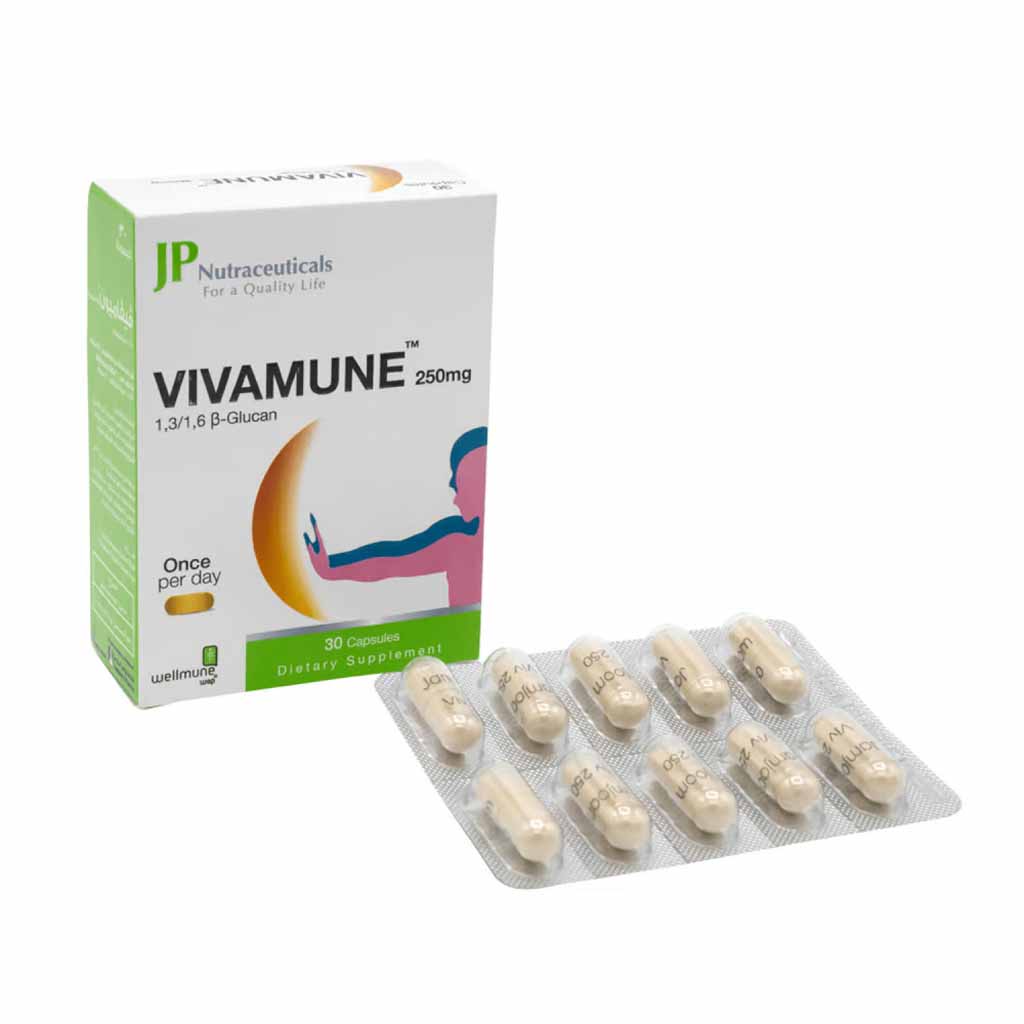 JP Nutraceuticals, Vivamune 250mg Capsules, Immune system support supplement, 30 capsules