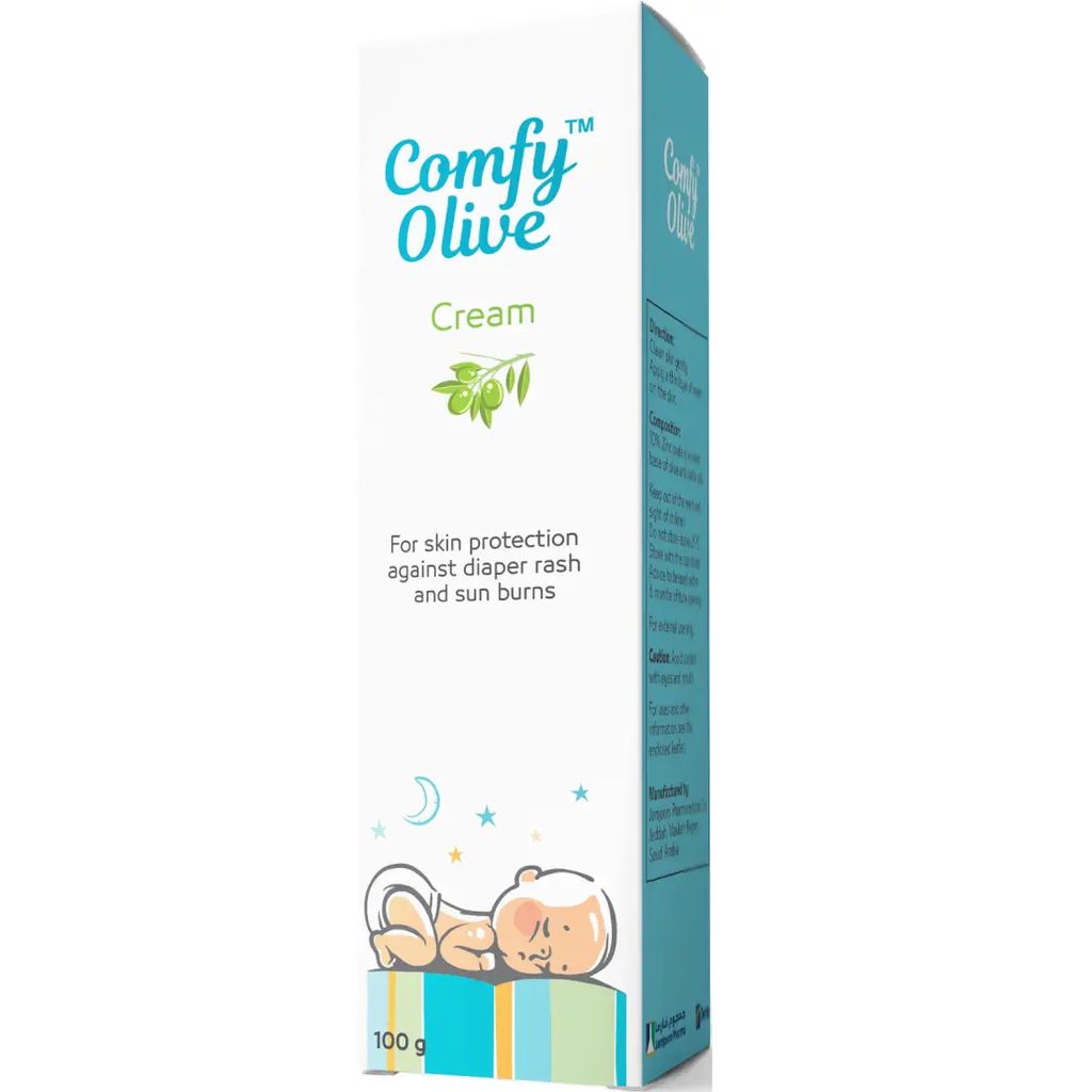 Comfy, Olive Baby Diaper Cream, Protective cream to soothe and prevent diaper rash, 100g