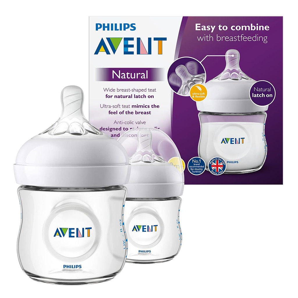 Philips Avent Natural 2.0 Bottle, 125 Ml 2'S Scf030/27