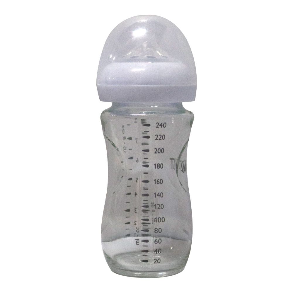 Philips Avent, Natural 2.0 glass bottle, Durable glass feeding bottle with anti-colic nipple, 240 ml