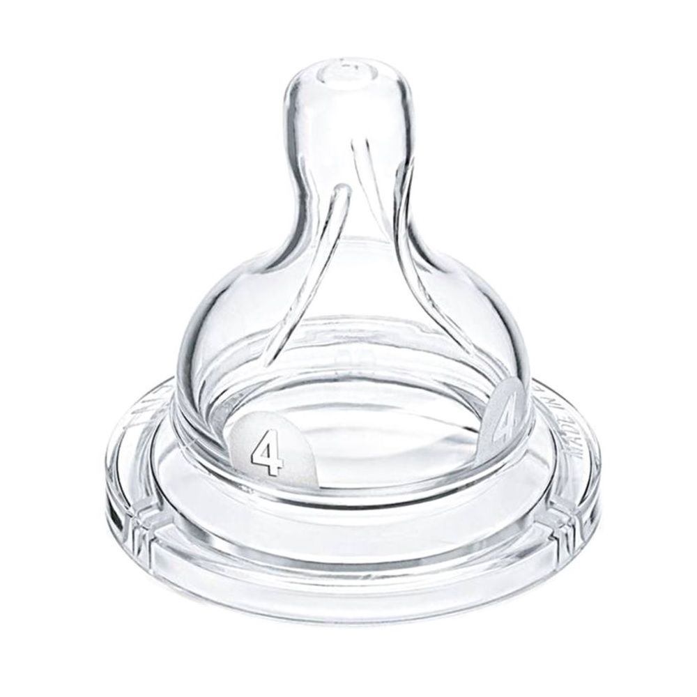 Philips Avent, Classic+ Silicone Teats 4 Holes, Soft silicone teats for feeding, 2 pieces
