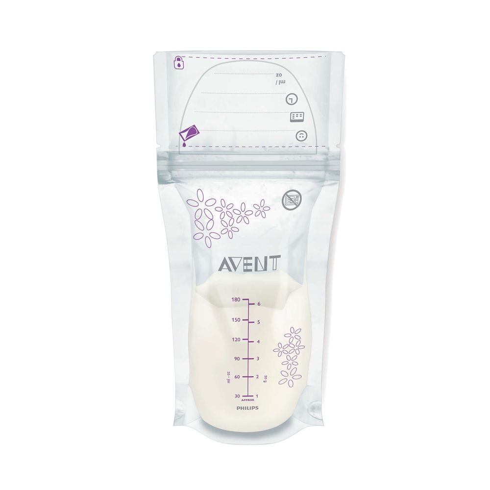 Philips Avent, Breast Milk Storage Bags, Leak-proof breast milk storage bags, 180ml