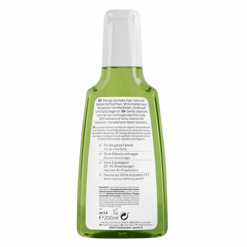 Rausch, Care Shampoo with Swiss Herbs, Gentle herbal shampoo for sensitive scalp, 200ml