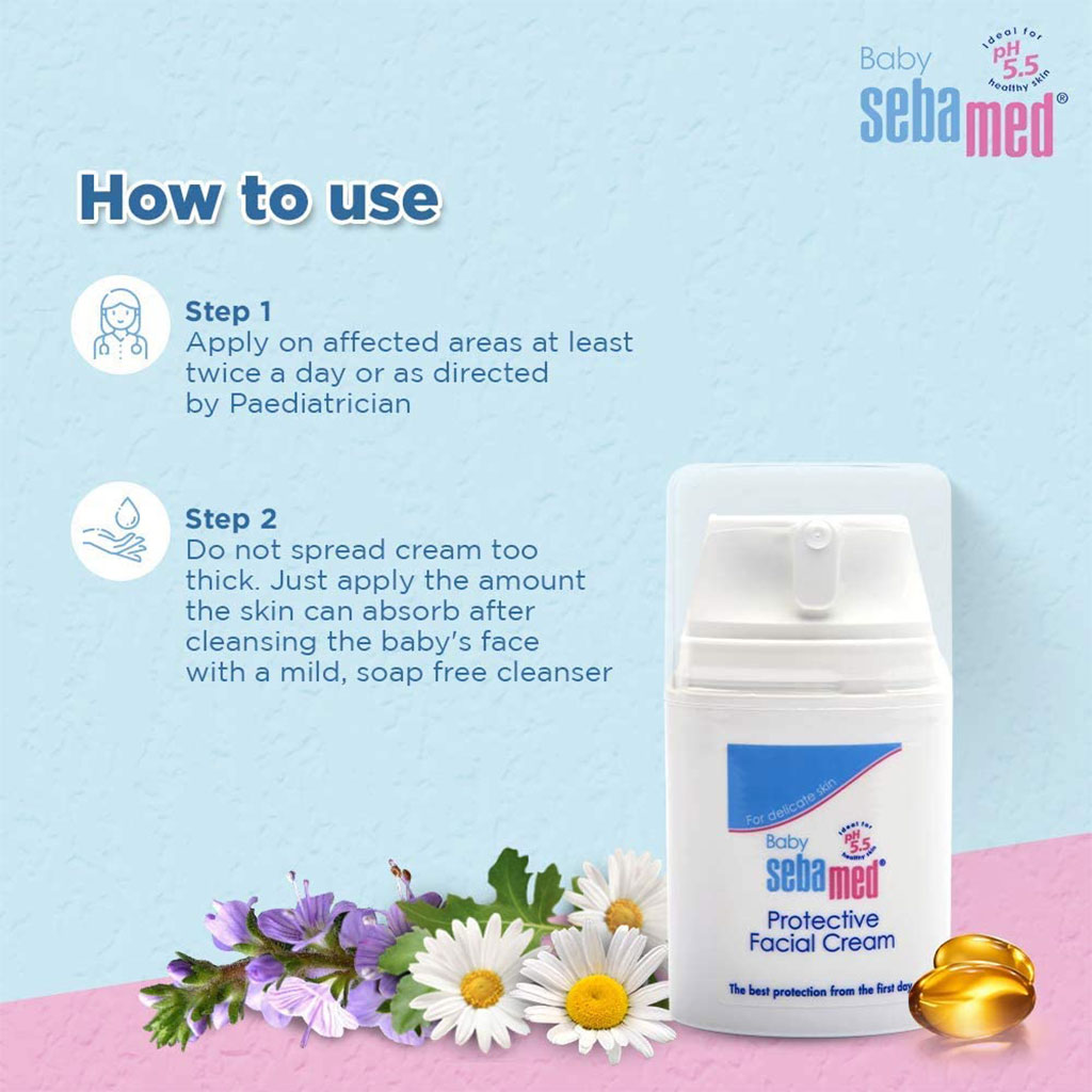 Sebamed, Baby protective facial cream, Gentle cream for baby’s sensitive facial skin, 50 ml