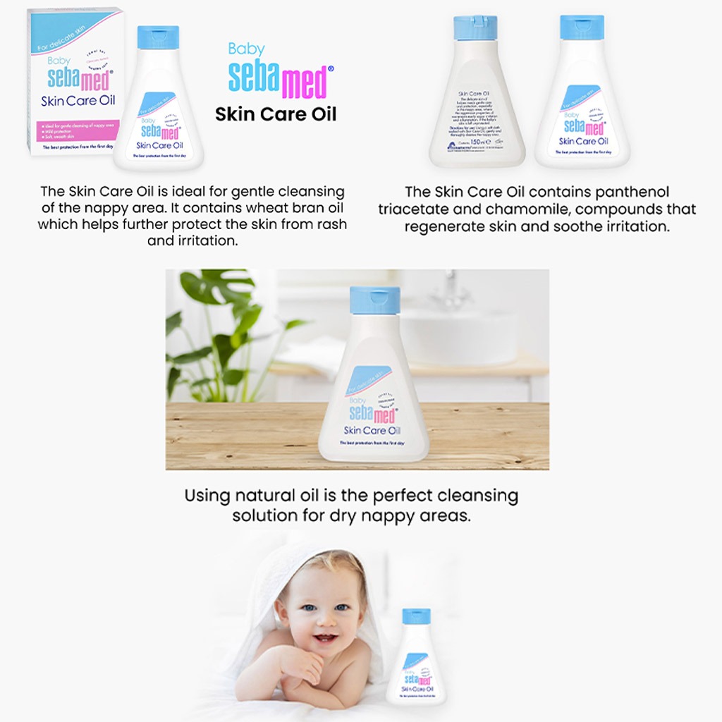 Sebamed, Baby skin care oil, Hydrating oil for delicate baby skin care, 150 ml