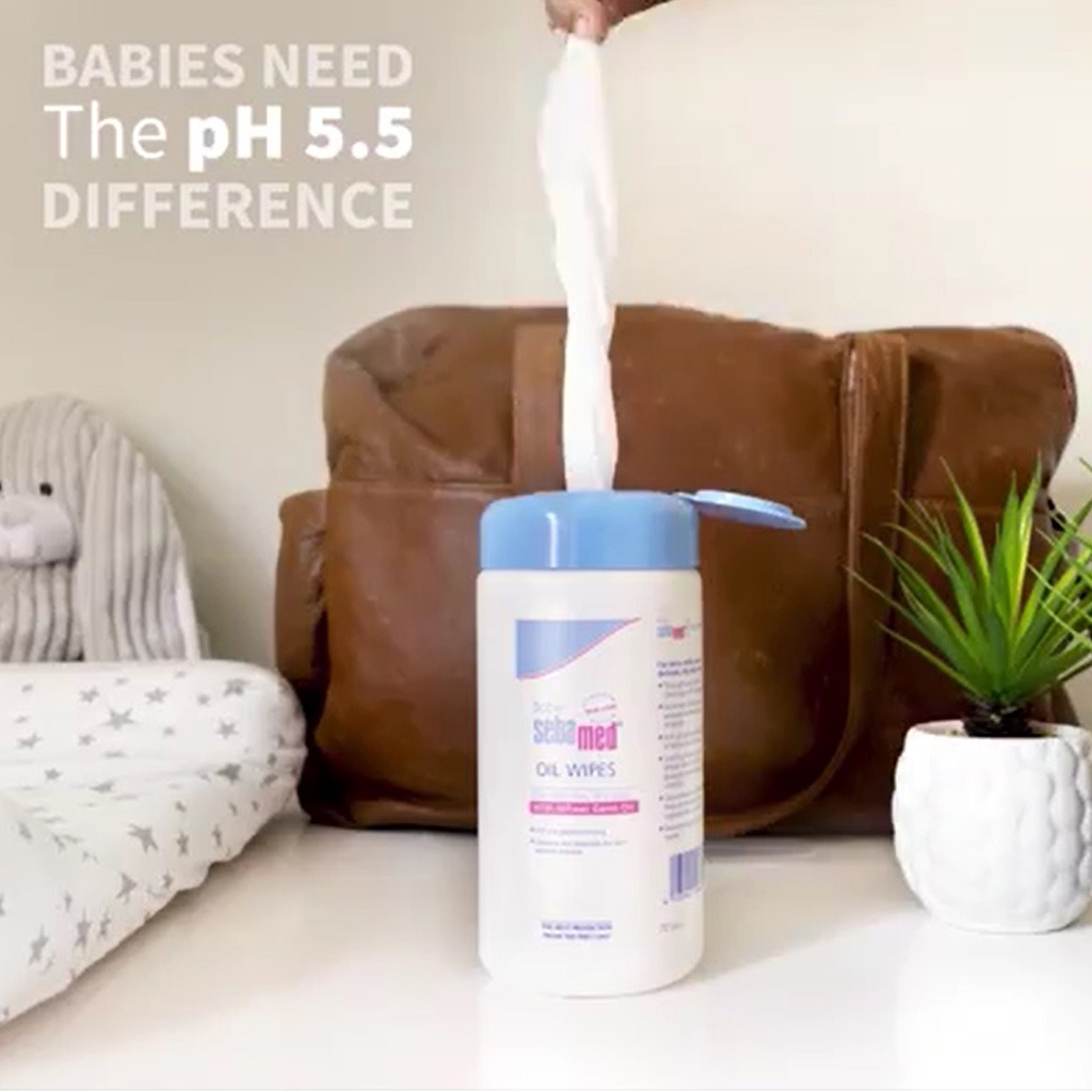 Sebamed, Baby Oil Wipes, Moisturizing wipes for sensitive baby skin, 70 pcs