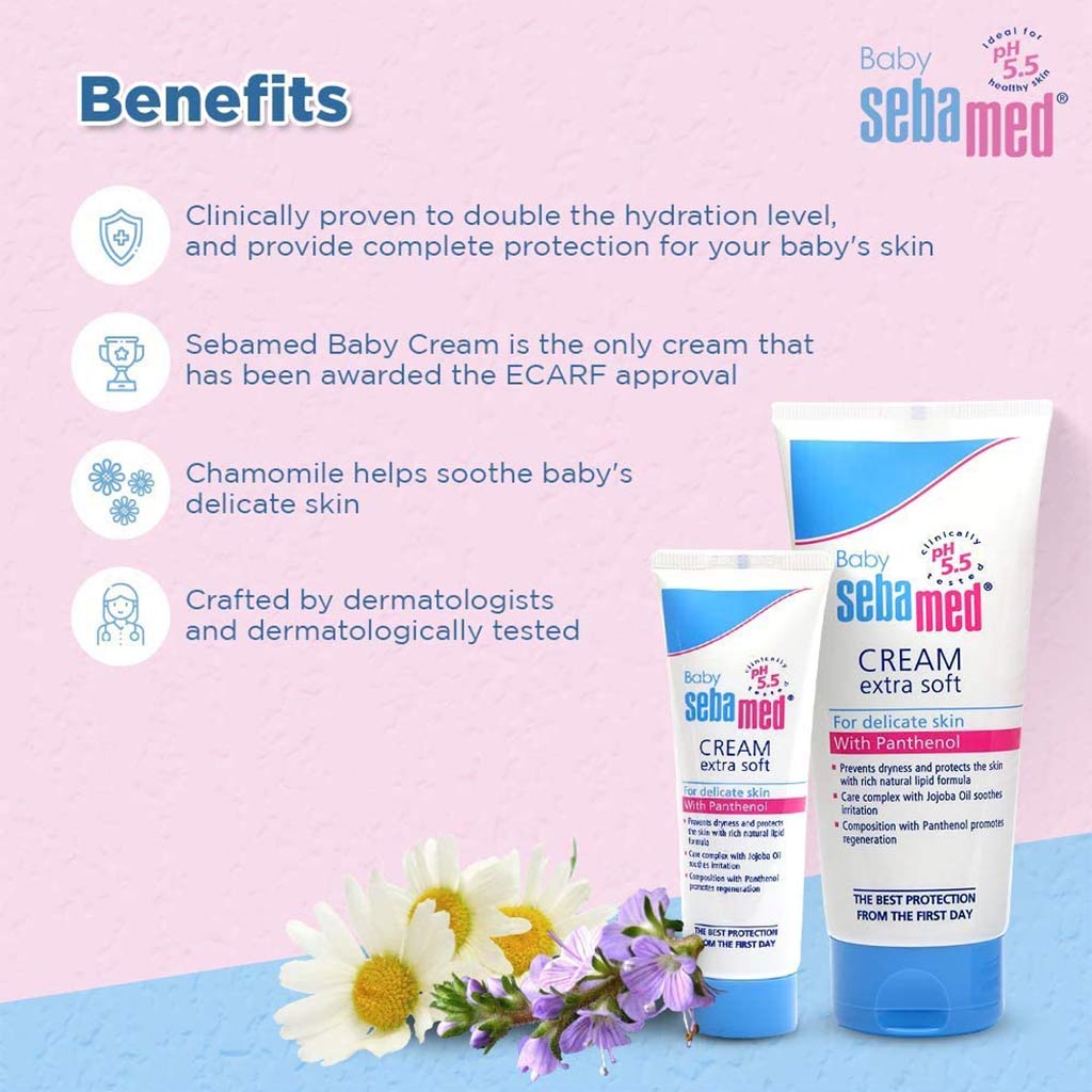 Sebamed, Baby cream extra soft, Ultra gentle moisturizing cream for baby skin, 50 ml