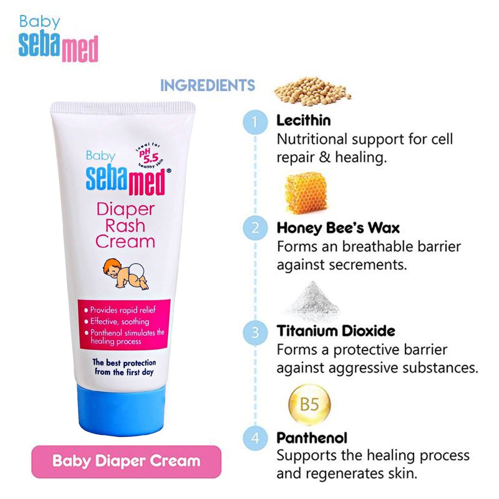 Sebamed, Baby diaper rash cream, Protective cream to soothe diaper rash, 100 ml