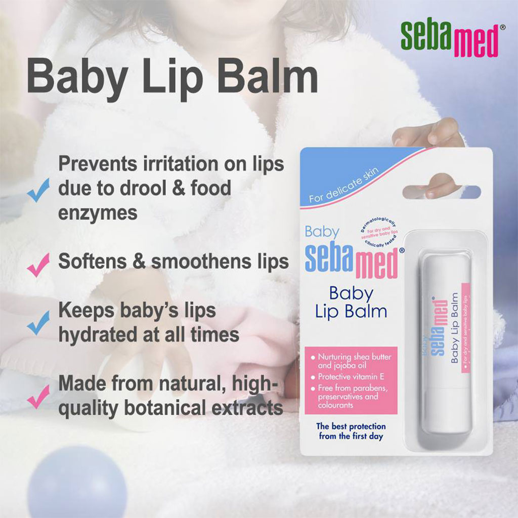 Sebamed, Baby lip balm, Moisturizing balm for baby’s delicate lips, 4.8 g