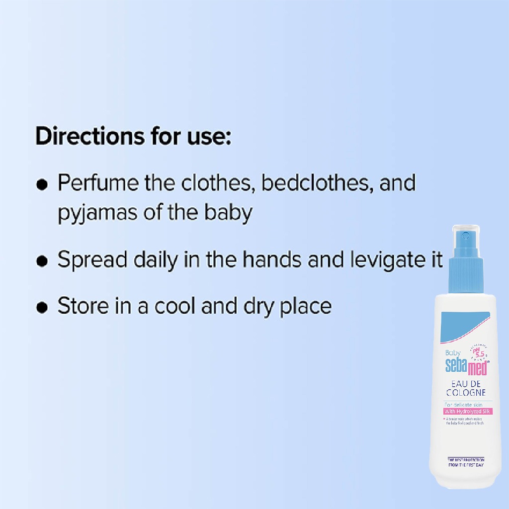 Sebamed, Baby Eau de Cologne, Gentle fragrance for delicate baby skin, 250 ml