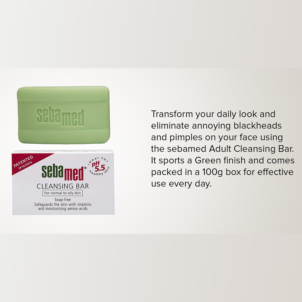 Sebamed, Cleansing bar, Gentle soap for sensitive and dry skin, 100g