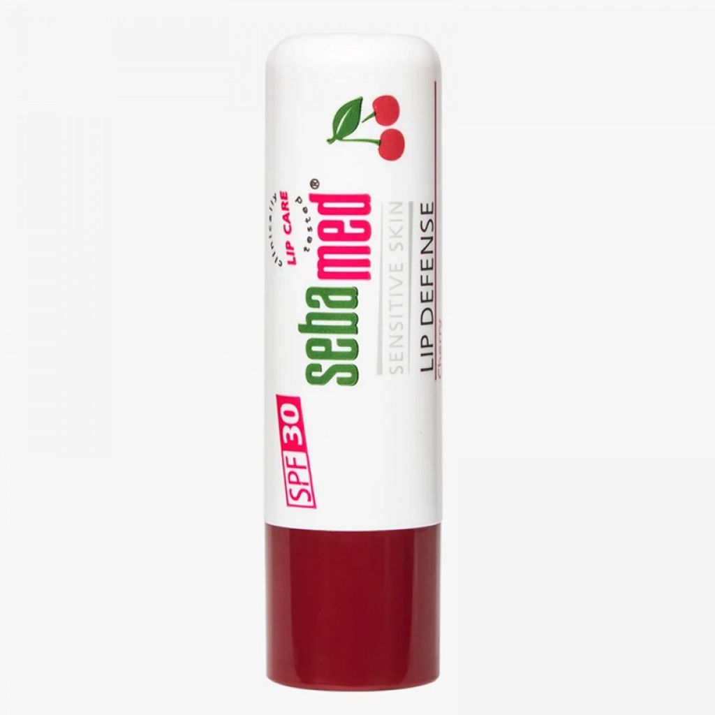 Sebamed, Lip Defense Lip Balm SPF 30 Cherry, Protective lip balm with cherry flavor and sun protection, 4.8g