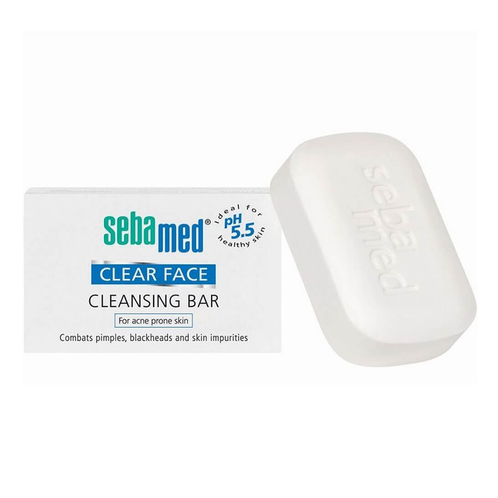Sebamed, Clear Face Cleansing Bar, Soap-free cleansing bar for acne-prone skin, 100g
