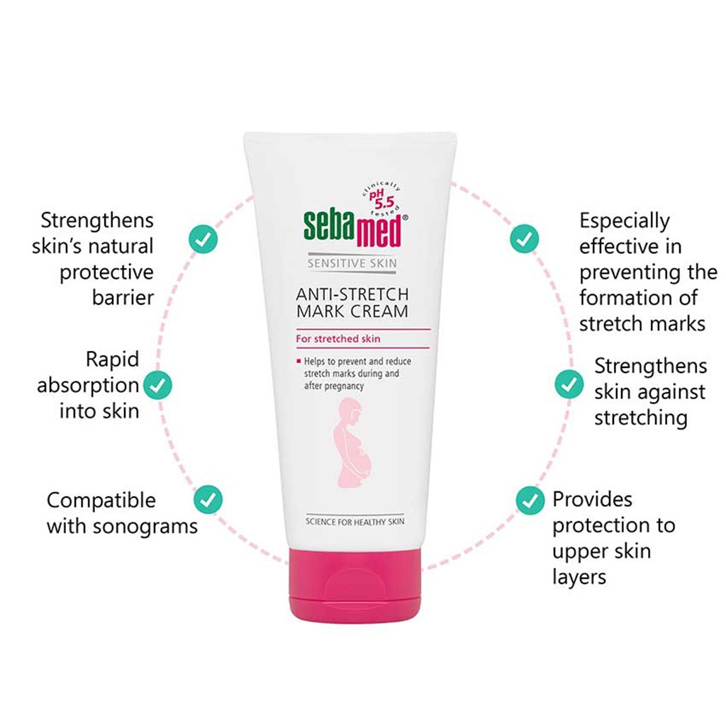 Sebamed, Anti-Stretch Mark Cream, Intensive cream to prevent and reduce stretch marks, 200 ml
