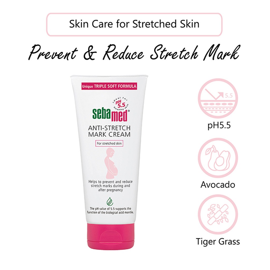 Sebamed, Anti-Stretch Mark Cream, Intensive cream to prevent and reduce stretch marks, 200 ml