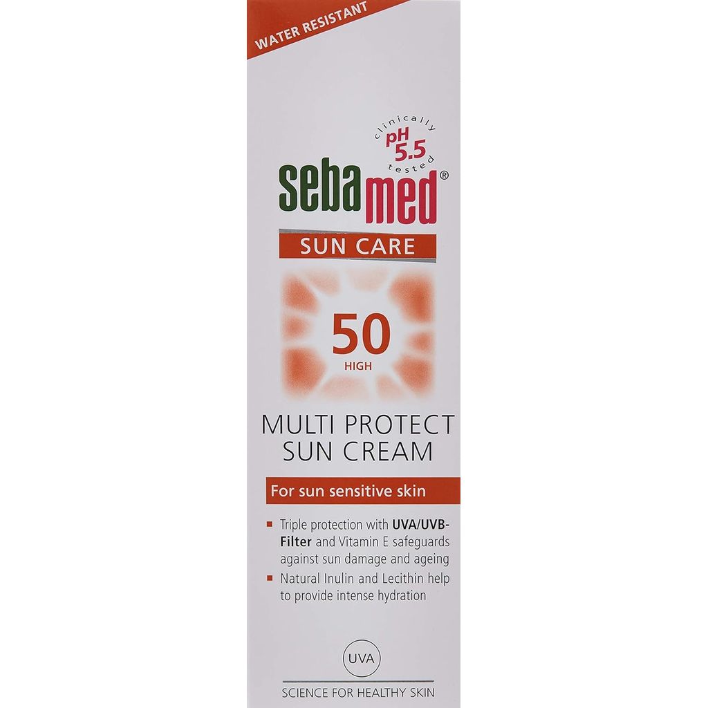 Sebamed, Water Resistant Sunscreen Cream SPF 50+, High protection water-resistant sunscreen cream, 75ml