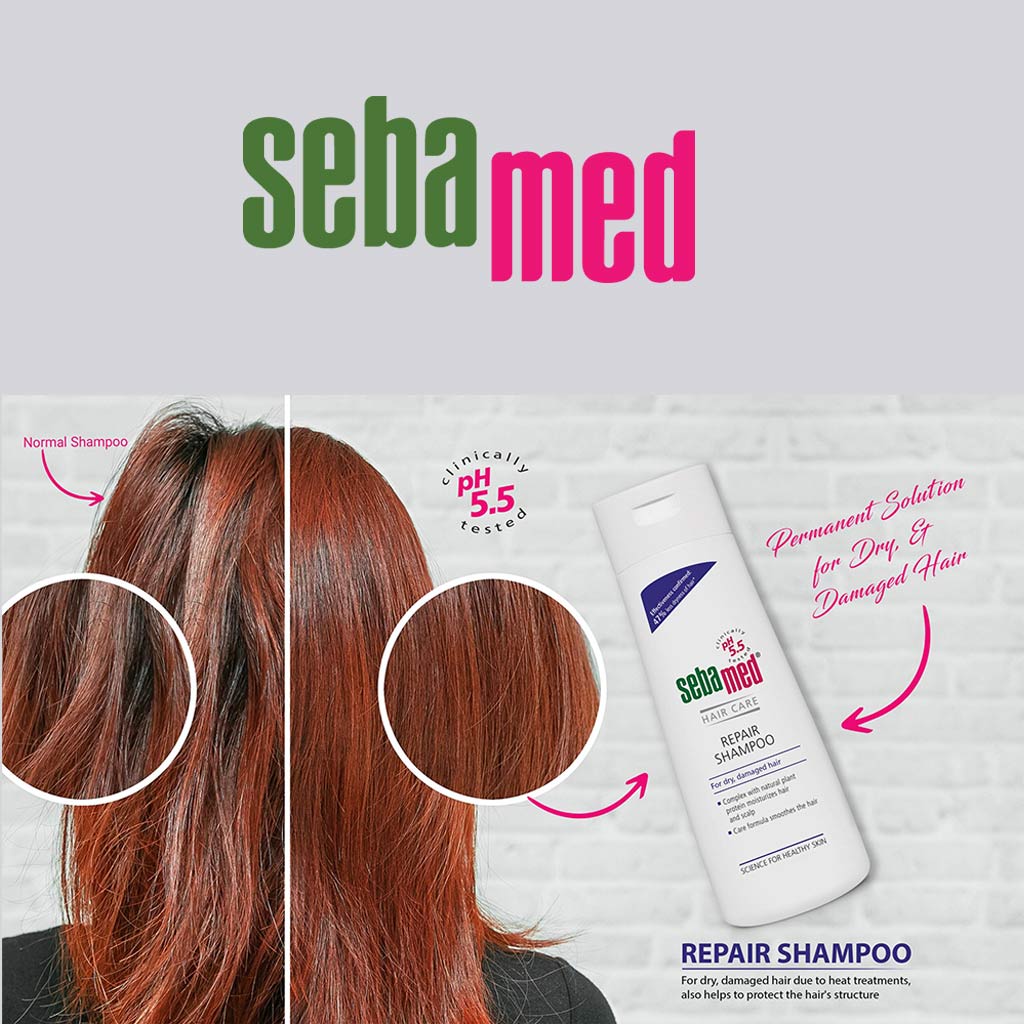 Sebamed, Hair Repair Shampoo, Repairing shampoo for damaged hair, 200ml