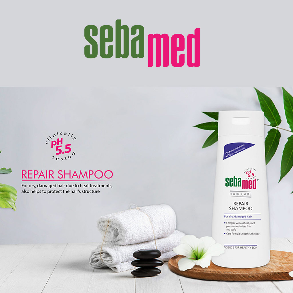 Sebamed, Hair Repair Shampoo, Repairing shampoo for damaged hair, 200ml