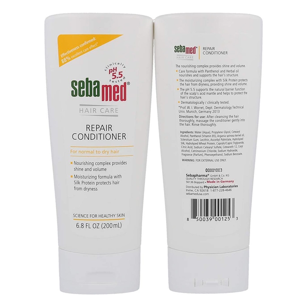 Sebamed, Hair Care Repair Conditioner, Conditioner for damaged hair repair, 200ml