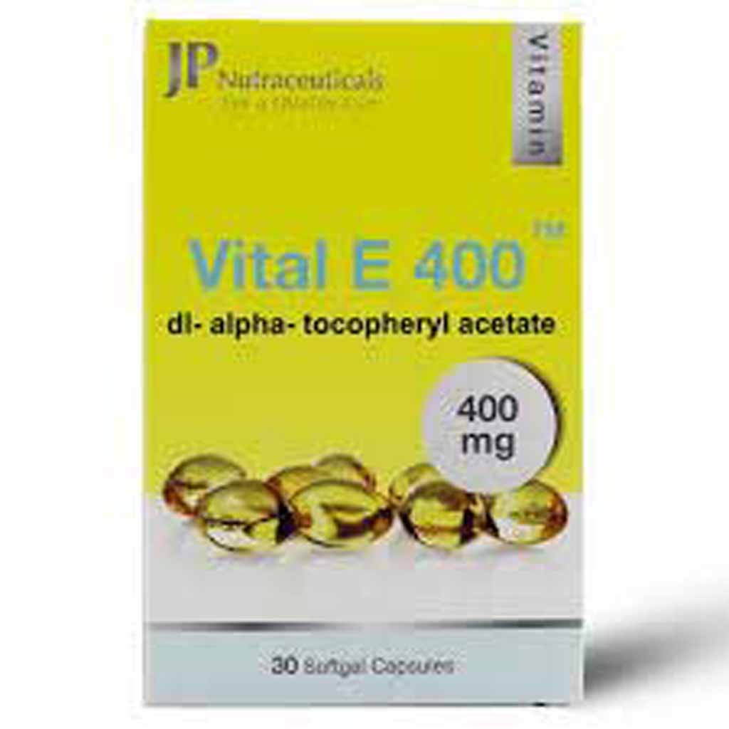 Jp Nutraceuticals, Vital E Capsules, Antioxidant support for skin and immune health, 30 capsules