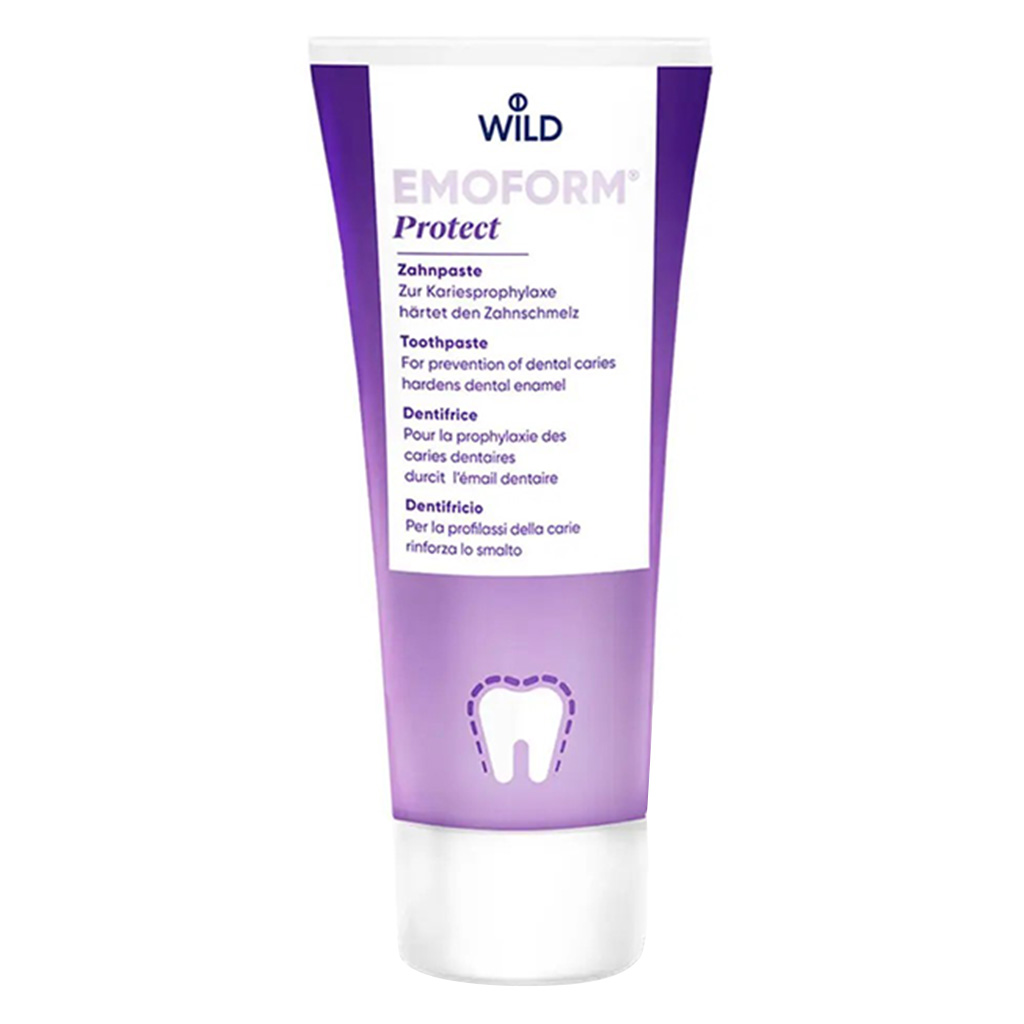 Wild Pharma, Emoform Protect Toothpaste, Cavity protection toothpaste with fluoride, 75ml
