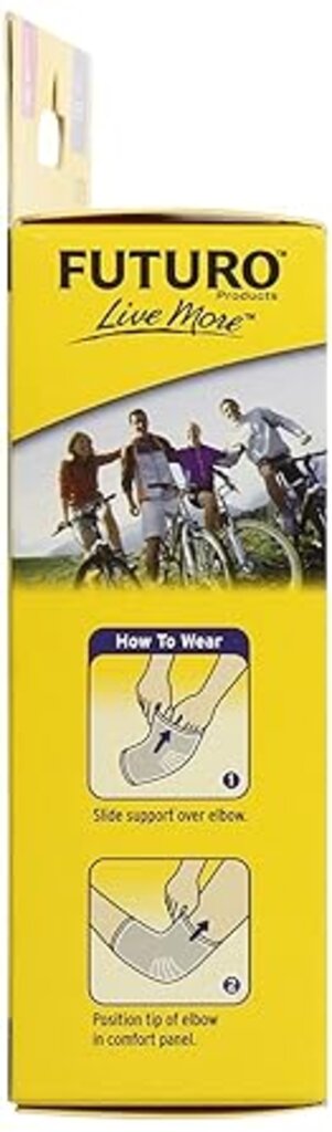 Futuro, Comfort Lift Elbow Support, Adjustable elbow support for joint stability, Large
