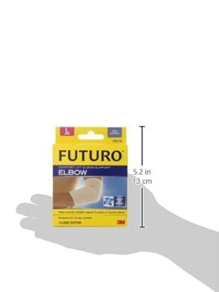 Futuro, Comfort Lift Elbow Support, Adjustable elbow support for joint stability, Large