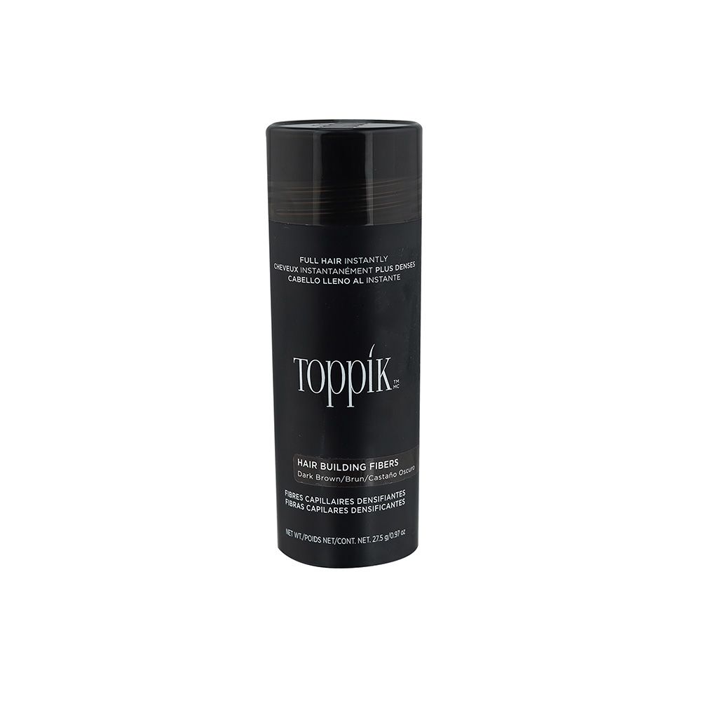Toppik, Hair Building Fibers Dark Brown, Conceals thinning hair naturally, 275 g