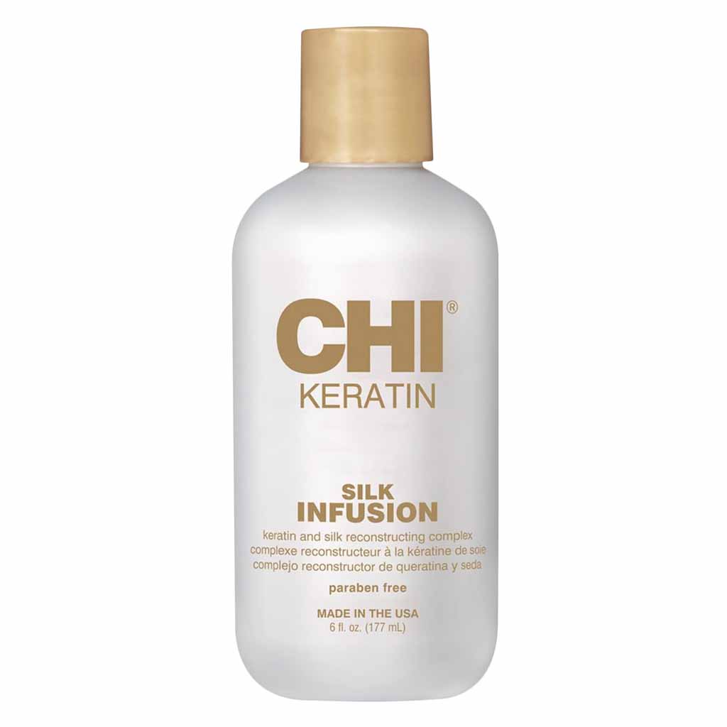 Chi, Keratin Silk Infusion Hair Serum, Smoothing and strengthening hair serum with keratin, 177 ml