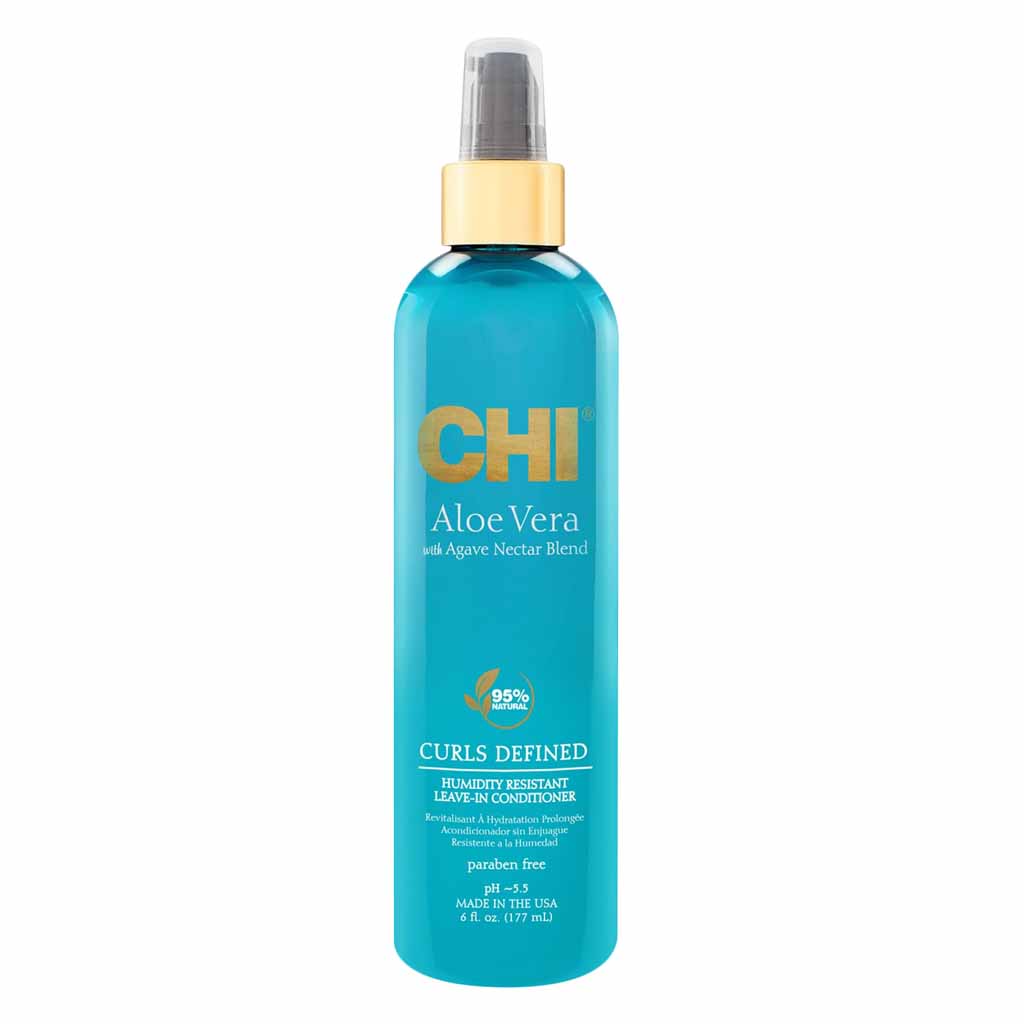Chi, Aloe Vera with Agave Nectar Blend Humidity Resistant Leave-In Conditioner, Moisturizing leave-in conditioner for humidity control, 177ml
