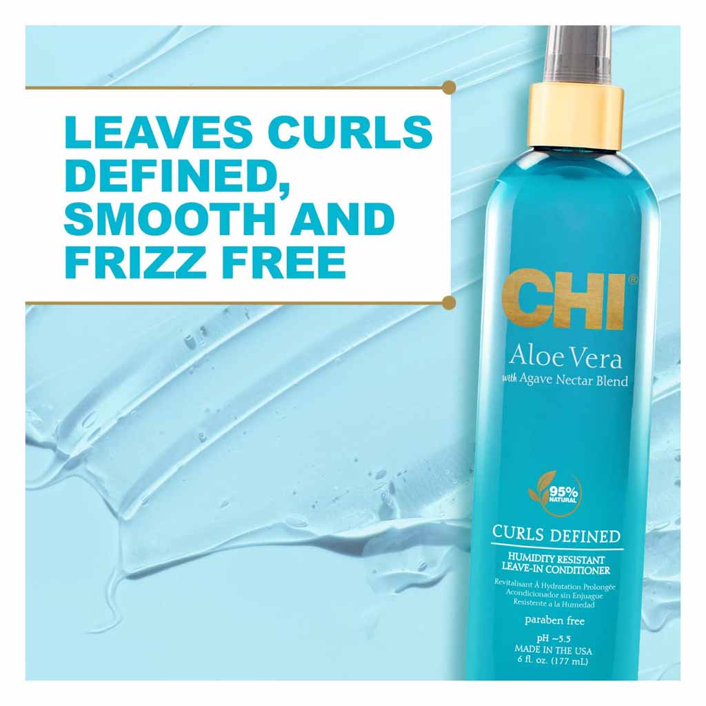 Chi, Aloe Vera with Agave Nectar Blend Humidity Resistant Leave-In Conditioner, Moisturizing leave-in conditioner for humidity control, 177ml