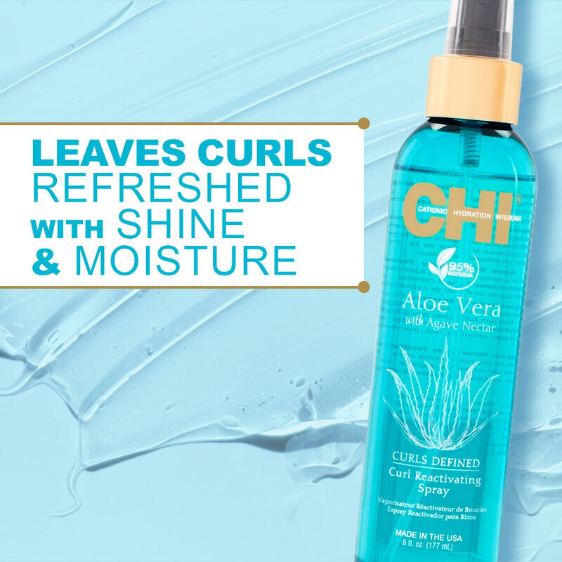 Chi, Aloe Vera Curl Reactivating Spray, Hydrating spray to refresh and define curls, 177 ml