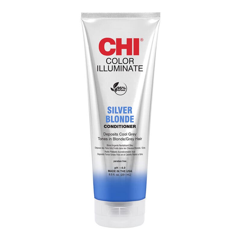 Chi, Ionic Color Illuminate Conditioner Silver Blonde, Color enhancing conditioner for silver blonde hair, 251 ml
