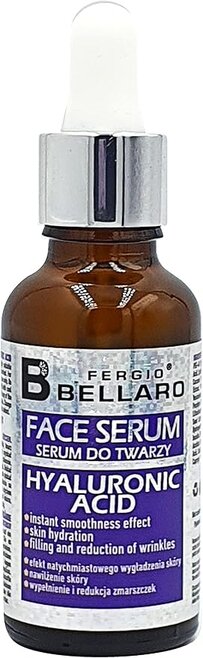 Fergio Bellaro, Hyaluronic Acid Face Serum, Hydrating serum with hyaluronic acid, 30ml
