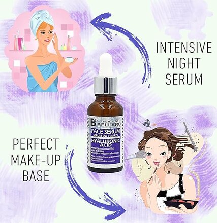 Fergio Bellaro, Hyaluronic Acid Face Serum, Hydrating serum with hyaluronic acid, 30ml
