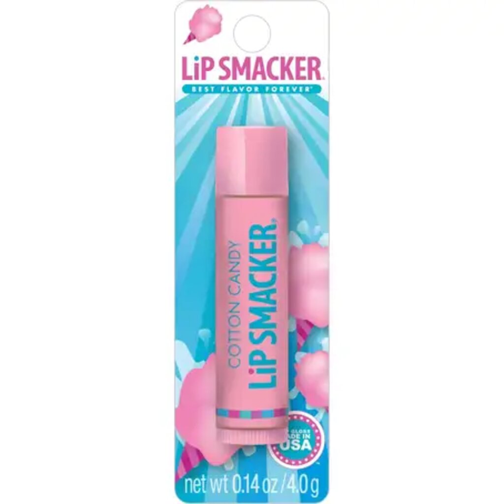 Lip Smacker, Fruity Cotton Candy lip balm, Sweet flavored lip balm for soft lips, 4 g