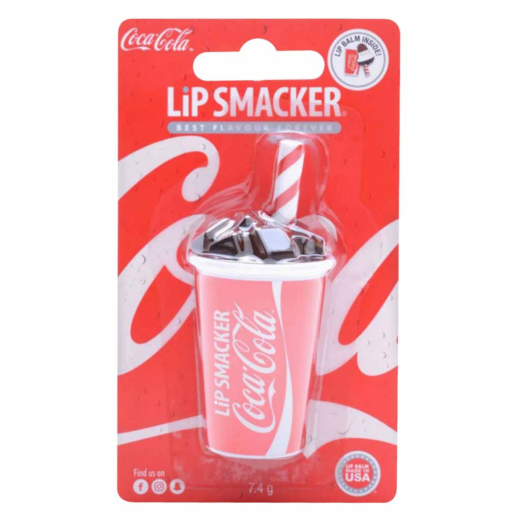Lip Smacker, Coca-Cola Cherry Lip Balm Cup, Cherry flavored moisturizing lip balm, 7.4g